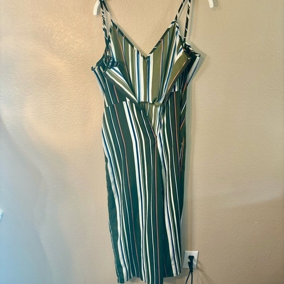 Boho Jumpsuit Large TIMING Lightweight Jumper Adjustable Straps Capri Pants - Picture 7 of 12